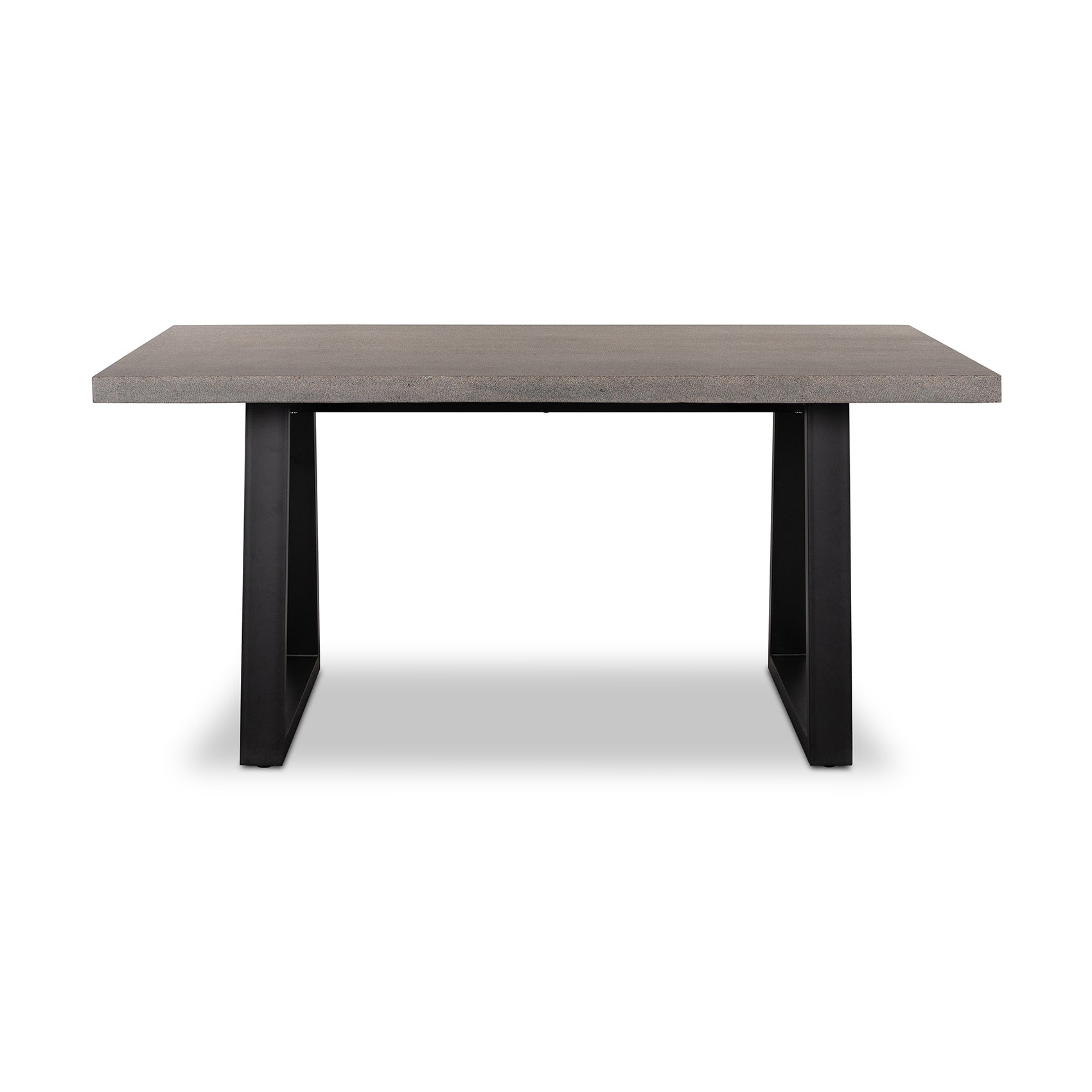 1.6m Sierra Rectangular Dining Table | Speckled Grey with Black Metal Legs - www.elkstone.com.au