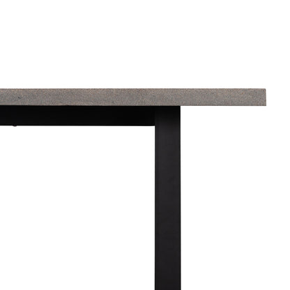 1.6m Sierra Rectangular Dining Table | Speckled Grey with Black Metal Legs - www.elkstone.com.au
