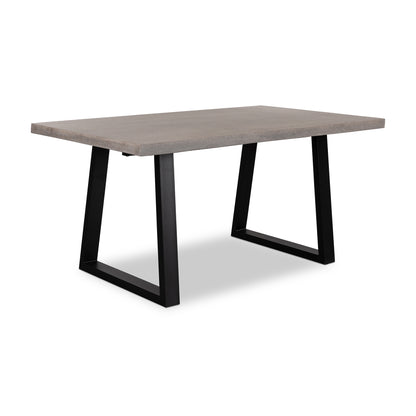1.6m Sierra Rectangular Dining Table | Speckled Grey with Black Metal Legs - www.elkstone.com.au