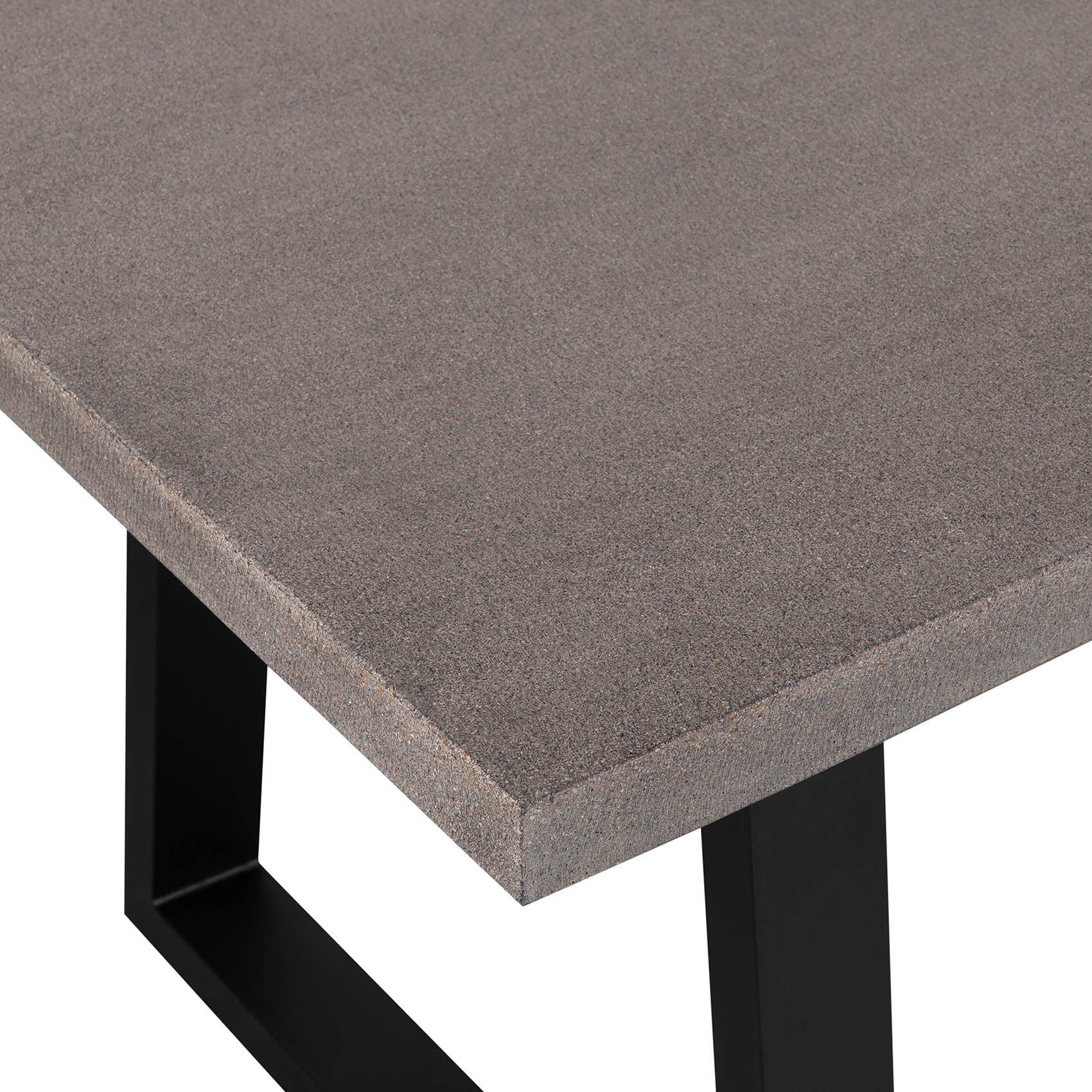 1.6m Sierra Rectangular Dining Table | Speckled Grey with Black Metal Legs - www.elkstone.com.au