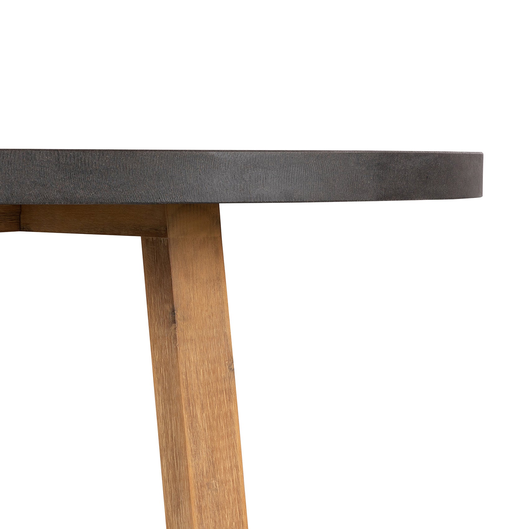1.0m Alta Round Dining Table | Ebony Black with Light Honey Acacia Wood Legs - www.elkstone.com.au