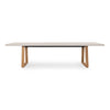 3.0m Sierra Rectangular Dining Table | Beige with Light Honey Acacia Wood Legs - www.elkstone.com.au