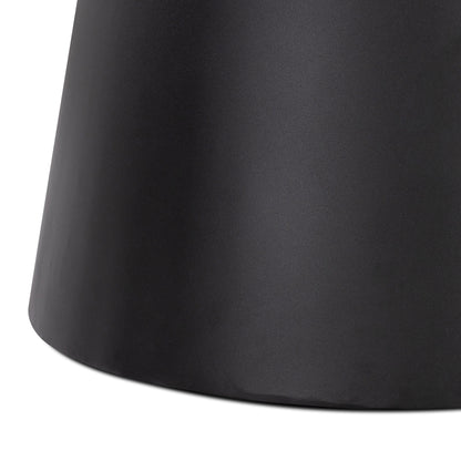 1.4m Avalon Round Dining Table | Speckled Grey with Black Metal Cone Base - www.elkstone.com.au