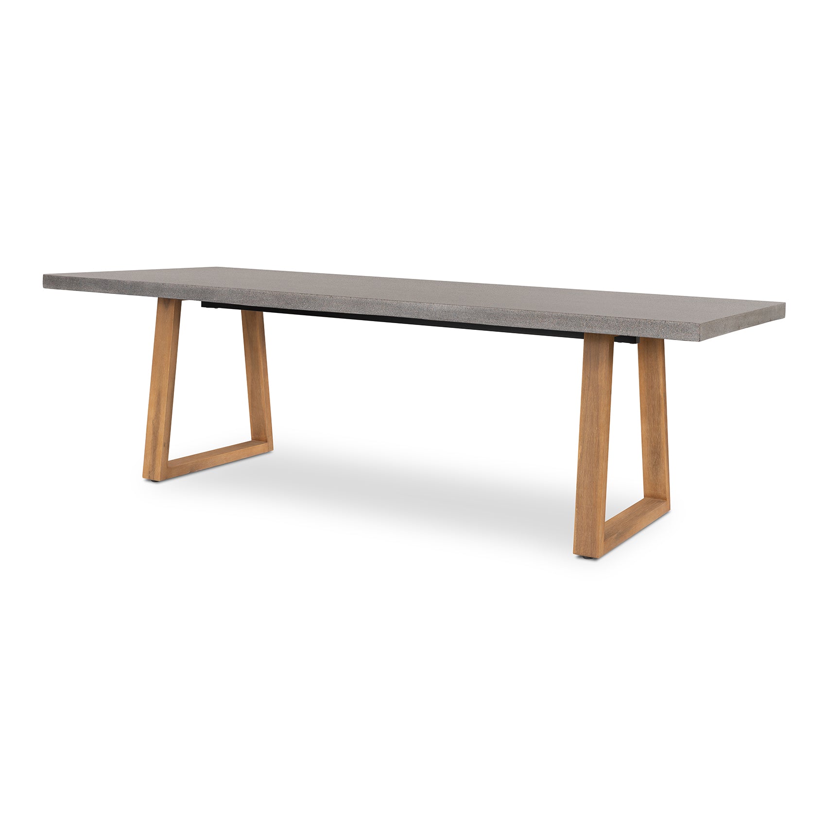 2.4m Sierra Rectangular Dining Table | Speckled Grey with Light Honey Acacia Wood Legs - www.elkstone.com.au