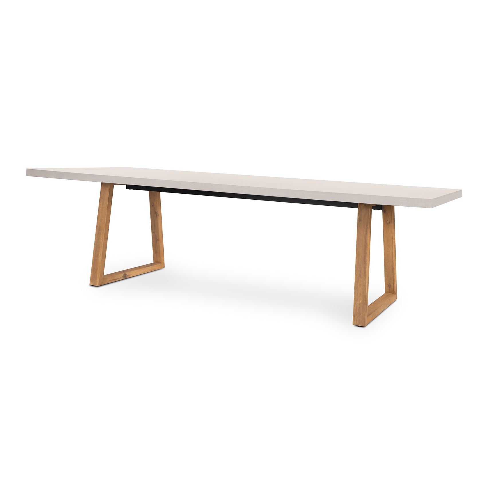 3.0m Sierra Rectangular Dining Table | Beige with Light Honey Acacia Wood Legs - www.elkstone.com.au