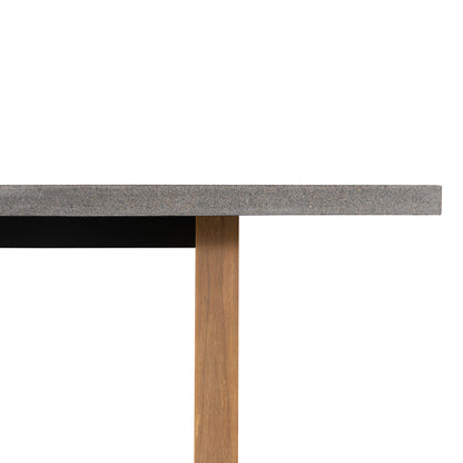2.4m Sierra Rectangular Dining Table | Speckled Grey with Light Honey Acacia Wood Legs - www.elkstone.com.au