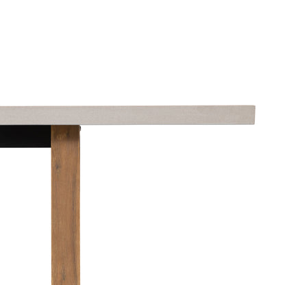 3.0m Sierra Rectangular Dining Table | Beige with Light Honey Acacia Wood Legs - www.elkstone.com.au