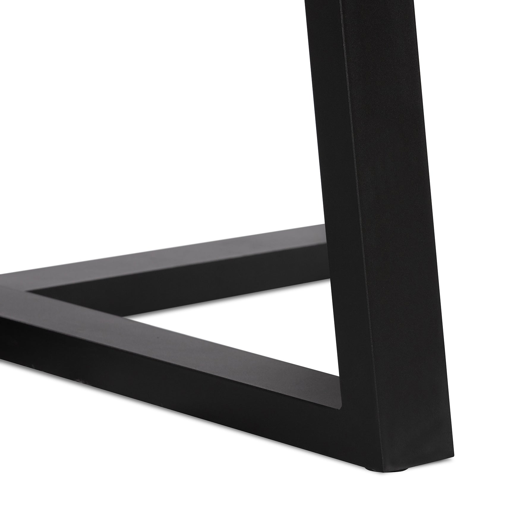 1.6m Alta Round Dining Table | Ebony Black with Black Metal Legs - www.elkstone.com.au