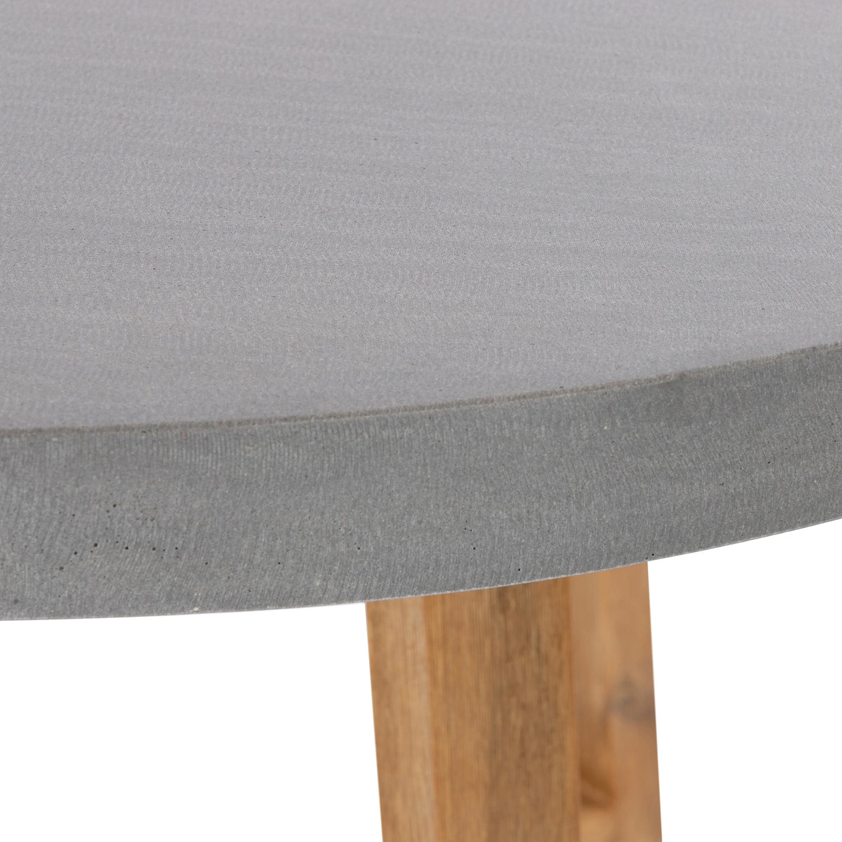 1.4m Alta Round Dining Table | Pebble Grey with Light Honey Acacia Wood Legs - www.elkstone.com.au