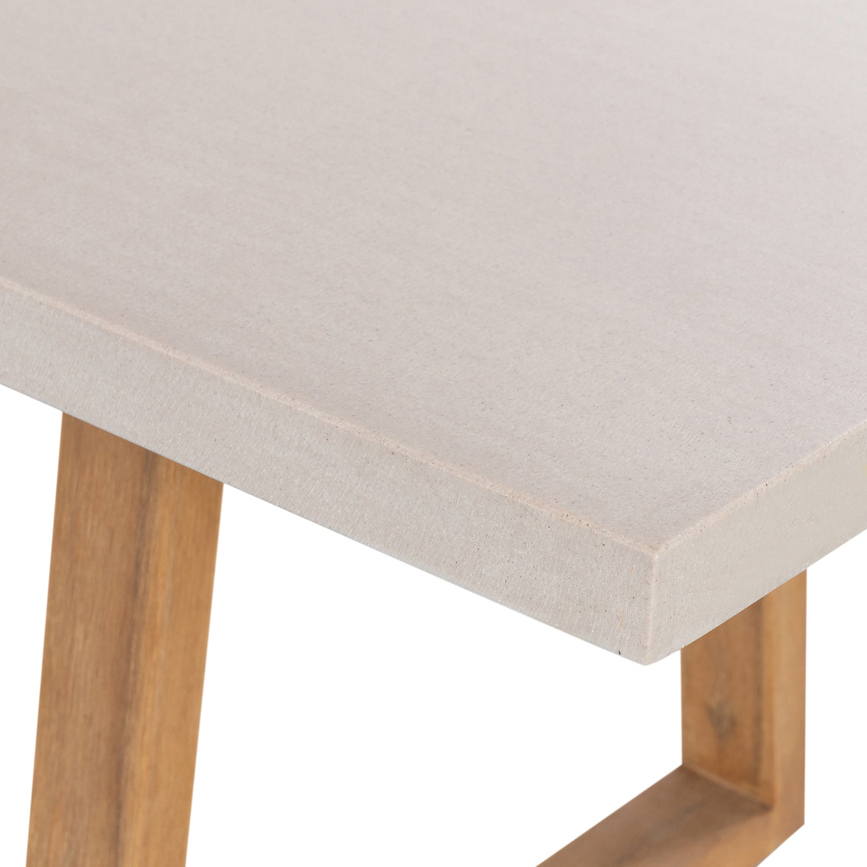 3.0m Sierra Rectangular Dining Table | Beige with Light Honey Acacia Wood Legs - www.elkstone.com.au