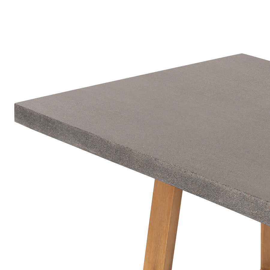 2.4m Sierra Rectangular Dining Table | Speckled Grey with Light Honey Acacia Wood Legs - www.elkstone.com.au