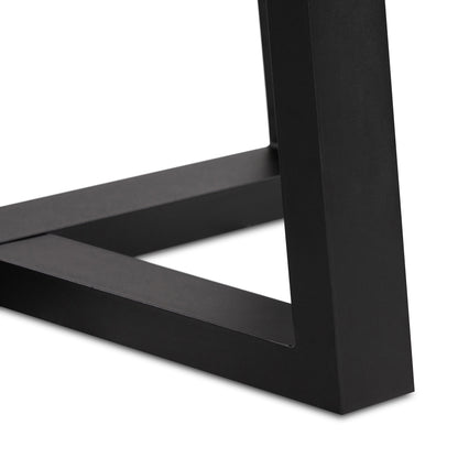 1.2m Alta Round Dining Table | Speckled Grey with Black Metal Legs - www.elkstone.com.au