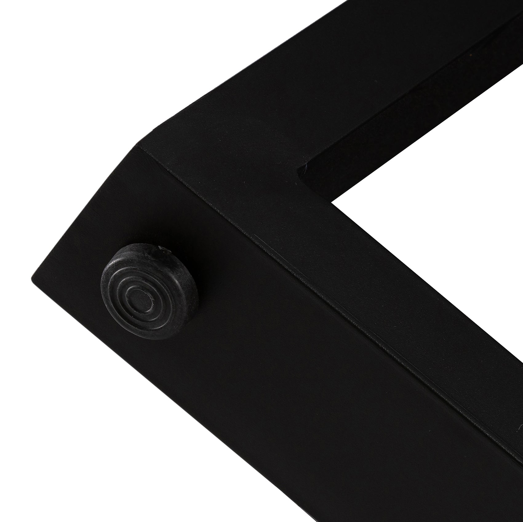 1.6m Alta Round Dining Table | Ebony Black with Black Metal Legs - www.elkstone.com.au