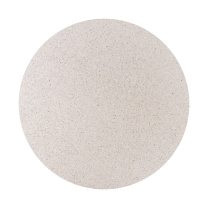 1.6m eTerrazzo Round Dining Table | Ivory Coast with Ivory Washed Acacia Wood Legs - www.elkstone.com.au